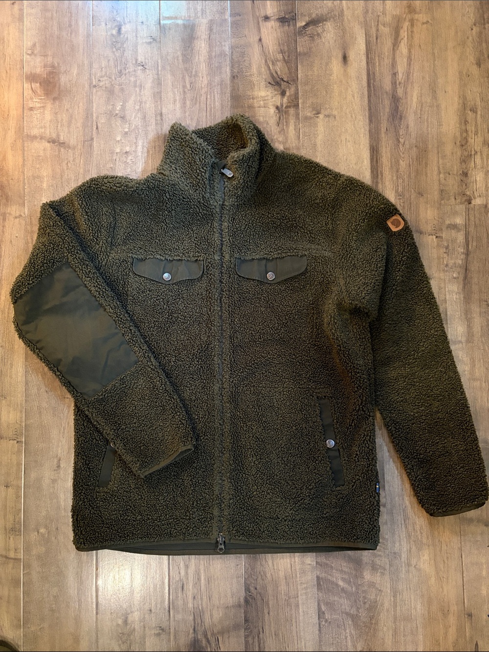 Men's Fjallraven Olive Green Sherpa Fleece Jacket